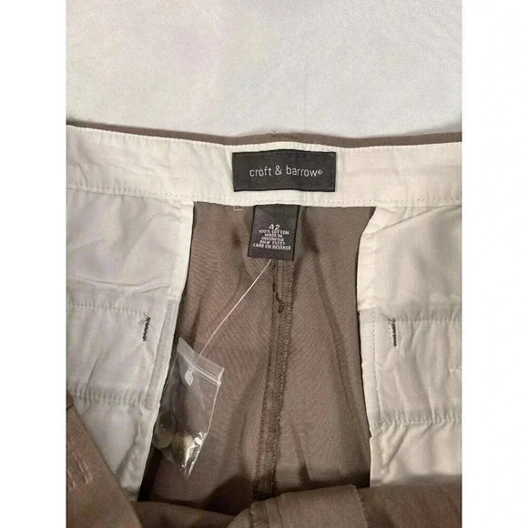 Croft & Barrow Easy Flex Pleated Brown Shorts Men's Size 42 - Picture 4 of 4
